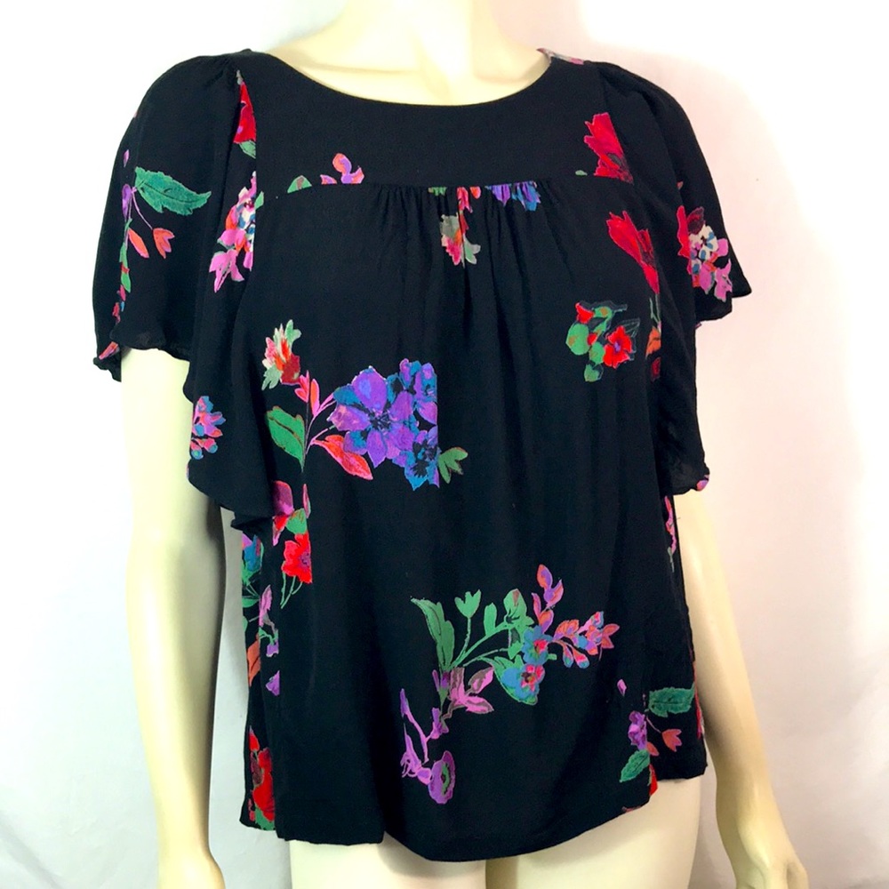 Anthropologie Maeve butterfly sleeve blouse, size M, EUC